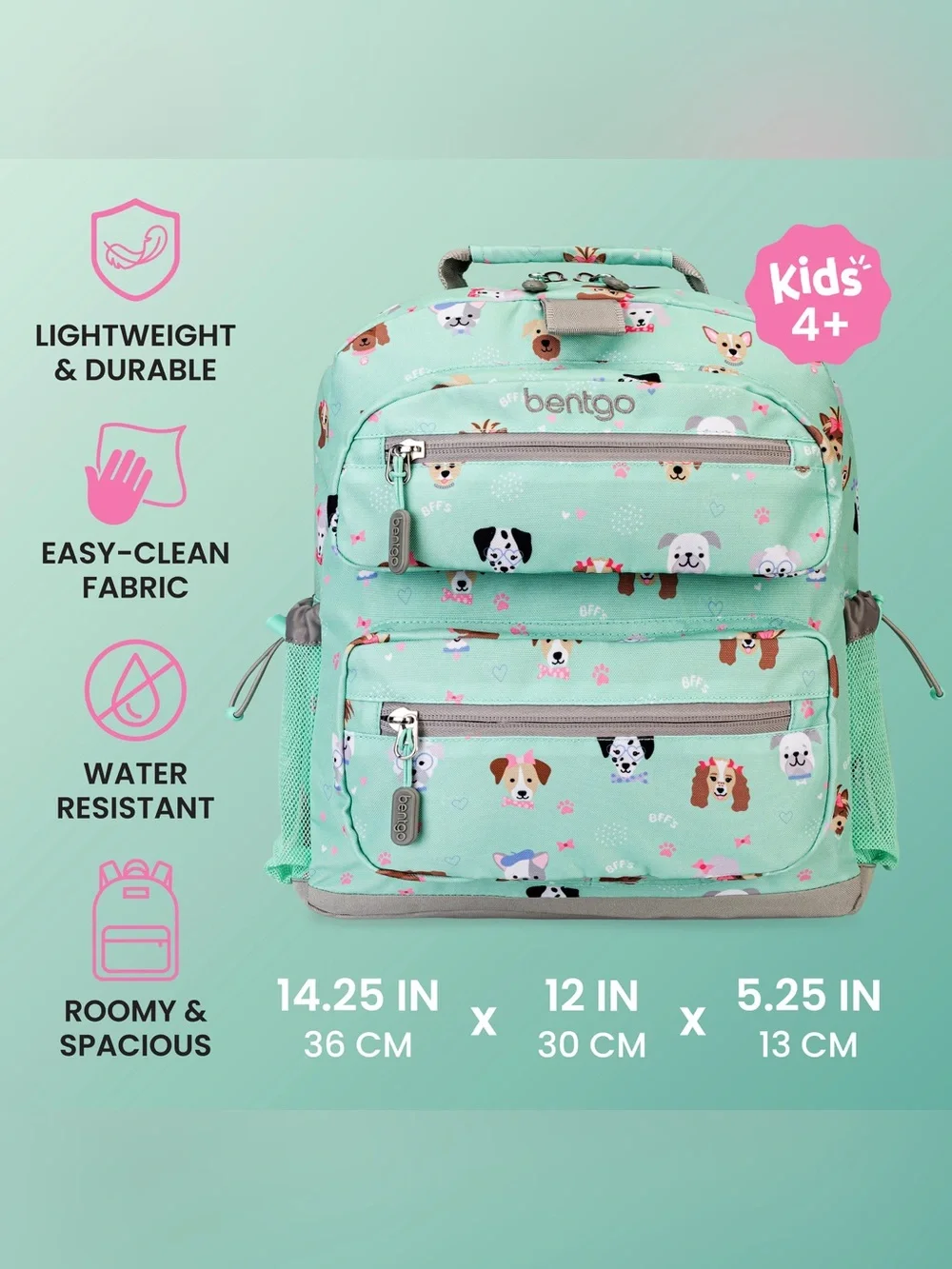 Bentgo “puppy love” kids dog print backpack
